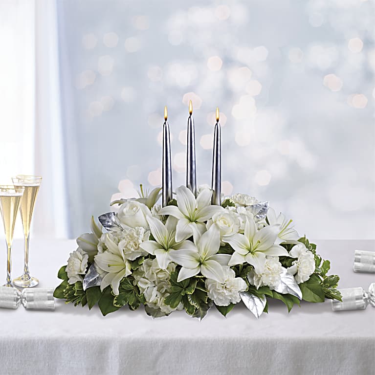 Silver Elegance Centerpiece