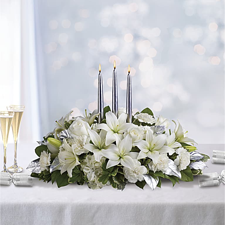 Silver Elegance Centerpiece
