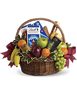 Fruits and Sweets Christmas Basket Gift Basket