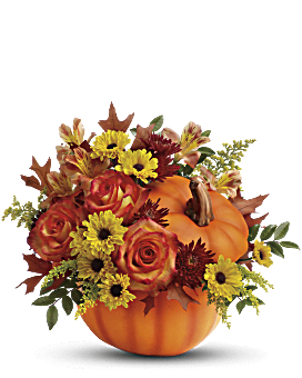 Teleflora's Warm Fall Wishes Bouquet Flower Arrangement