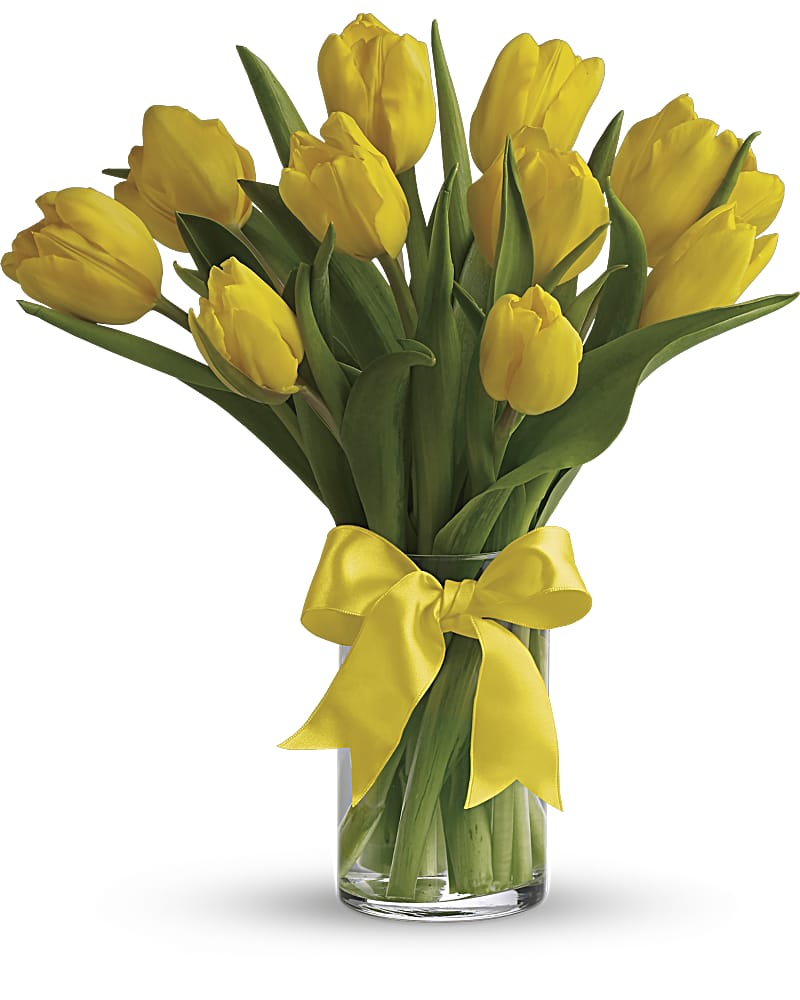 Bouquet Tulipes jaune comme le soleil | Teleflora