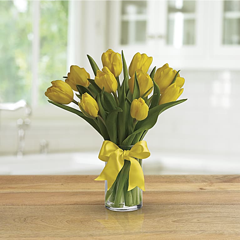 Sunny Yellow Tulips