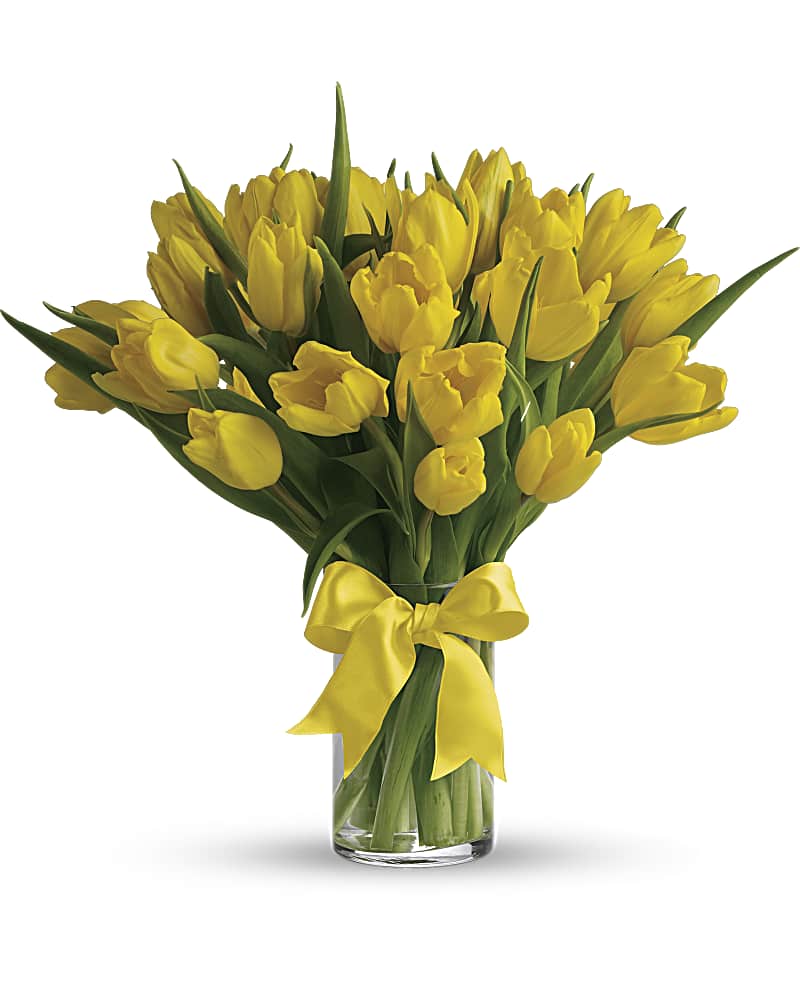 Sunny Yellow Tulips Bouquet Teleflora