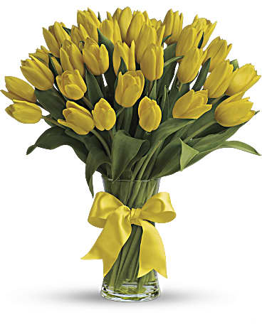 Bouquet Tulipes jaune comme le soleil | Teleflora