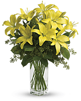 Yellow, Lilies, Lily Sunshine Bouquet,  Flower Delivery By Teleflora