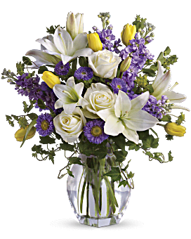 Flower Delivery By Teleflora, Yellow, Mixed Bouquets, Teleflora's Spring Waltz Bouquet, Mother's Day Flower Arrangements