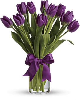 Passionate Purple Tulips Bouquet