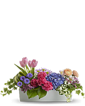 Arrangement de fleurs milieu de table Fête printanière