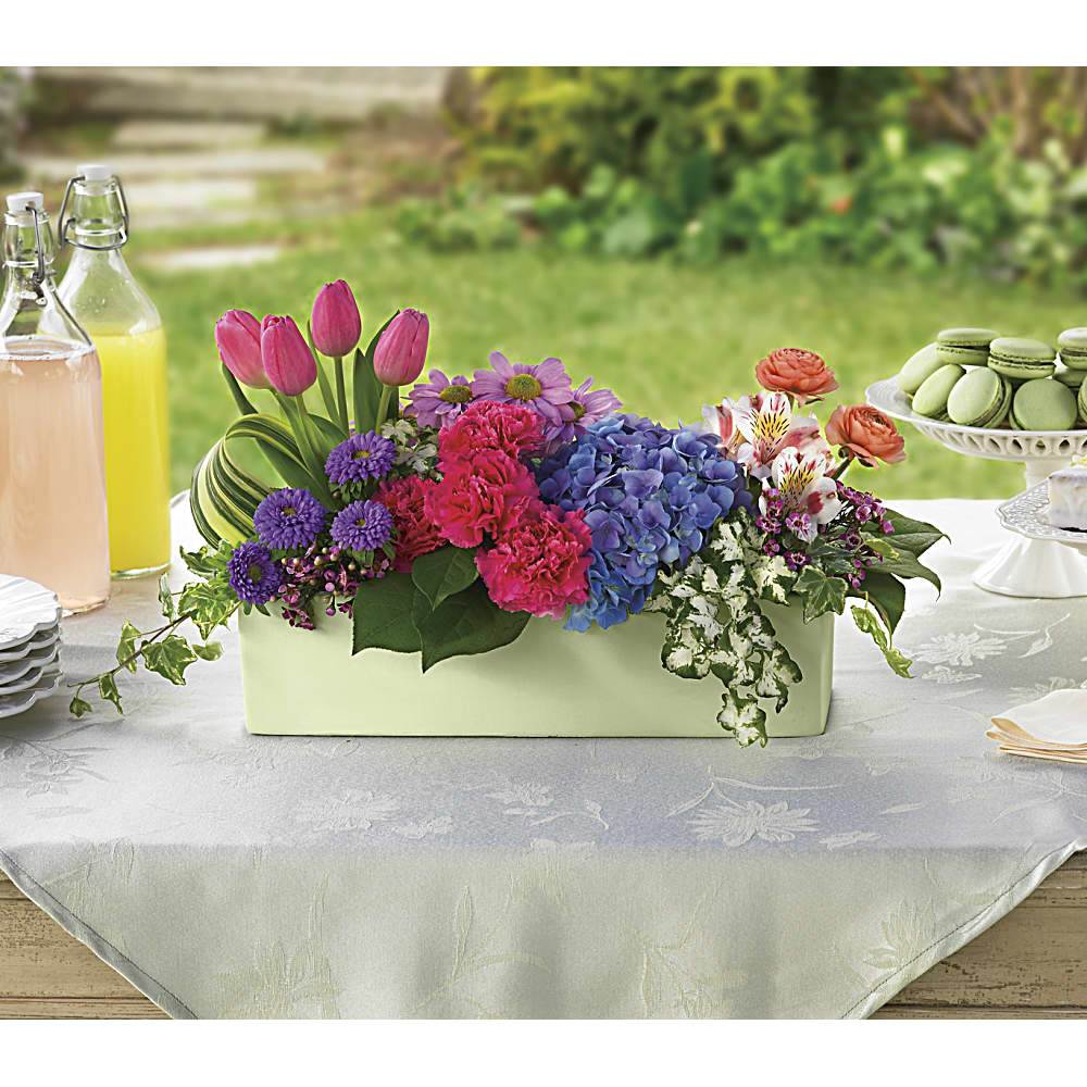 Garden Party Centerpiece Flower Arrangement Teleflora