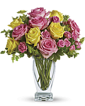 Multi-Colored , Roses , Glorious Day Bouquet , Same Day Flower Delivery By Teleflora