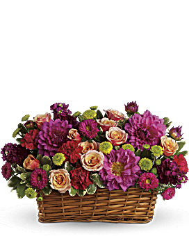 Multi-Colored , Mixed Bouquets , Burst Of Beauty Basket , Same Day Flower Delivery By Teleflora