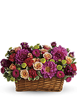 Burst of Beauty Basket Basket Arrangement