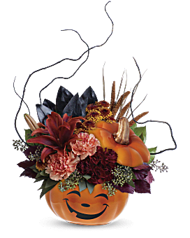 Arrangement floral et bouquet Magie d’Halloween de Teleflora