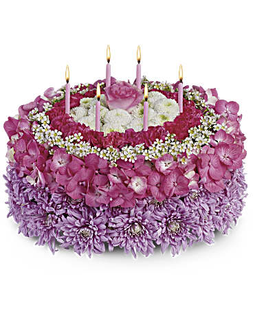 Birthday Cake of Flowers  Same Day Florist Delivery