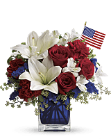 America the Beautiful Bouquet with US flag