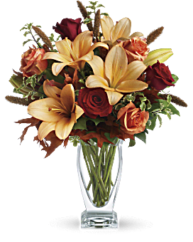 Orange , Mixed Bouquets , Fall Fantasia , Same Day Flower Delivery By Teleflora