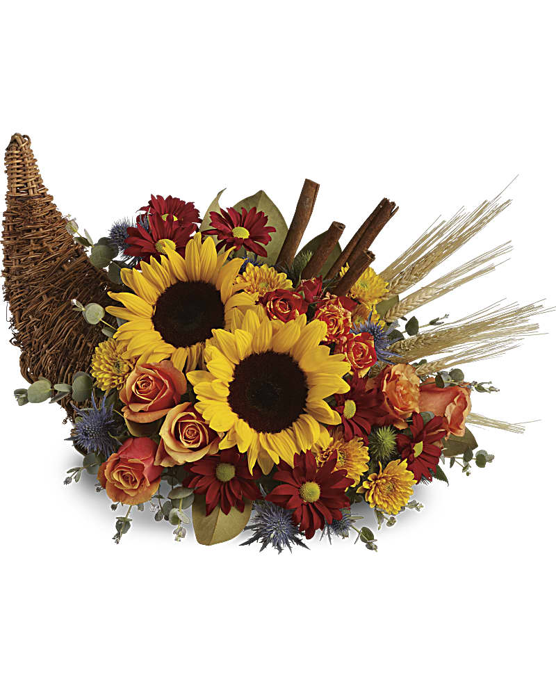Classic Cornucopia Flower Arrangement - Teleflora