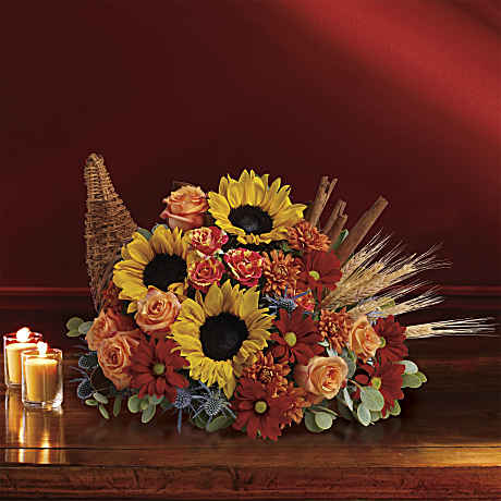 Classic Cornucopia Flower Arrangement - Teleflora