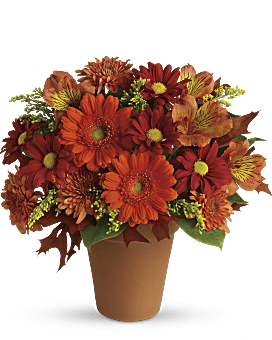 Golden Glow Flower Arrangement