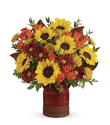 Teleflora's Sunshine Crock Bouquet Flowers