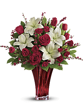 White , Mixed Bouquets , Love's Passion Bouquet , Same Day Flower Delivery By Teleflora