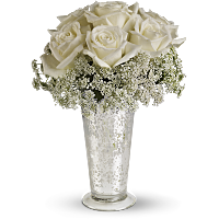 Teleflora's White Lace Centerpiece