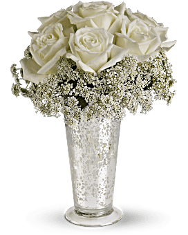 Teleflora's White Lace Centerpiece