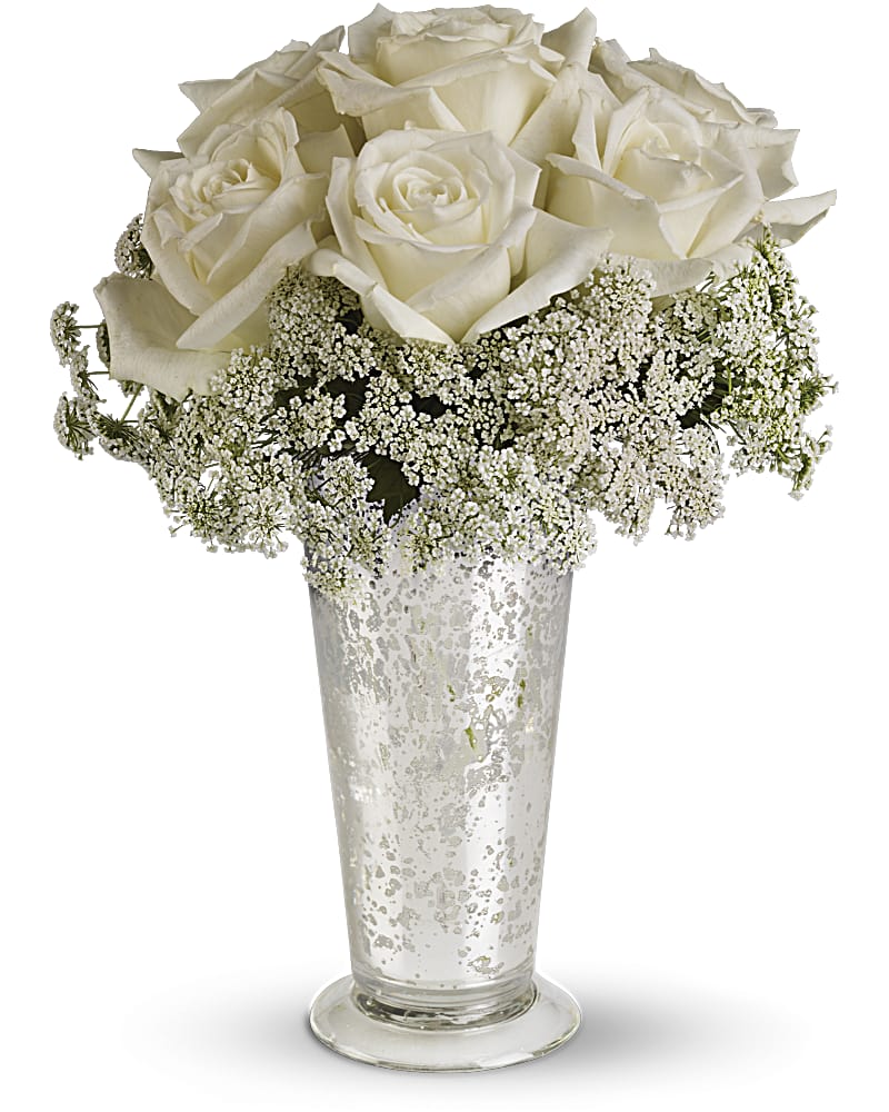 White Lace Centerpiece Bouquet Teleflora