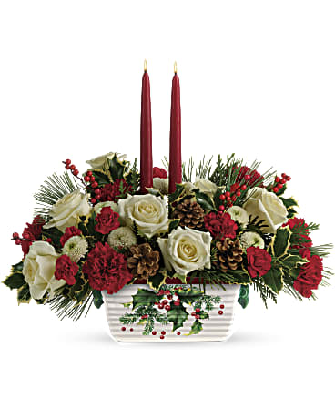 Teleflora's Halls of Holly Centerpiece