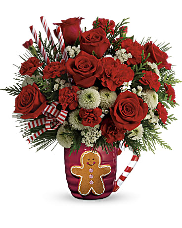 Teleflora's Halls of Holly Centerpiece