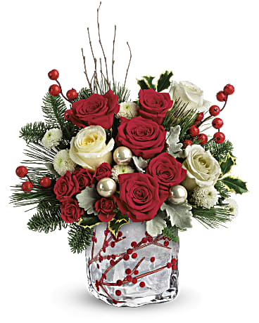 Teleflora's Halls of Holly Centerpiece