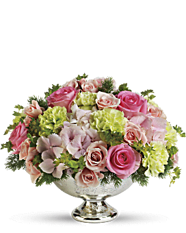 Pink, Mixed Bouquets, Garden Rhapsody Centerpiece,  Flower Delivery By Teleflora