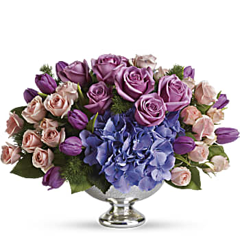 Teleflora's Purple Elegance Centerpiece