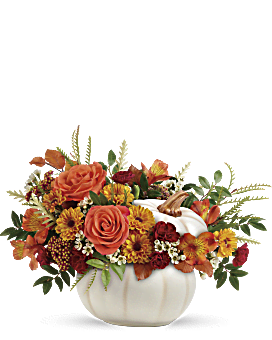 Thanksgiving Centerpiece ,Multi-Colored , Mixed Bouquets , Enchanted Harvest Bouquet , Same Day Flower Delivery By Teleflora