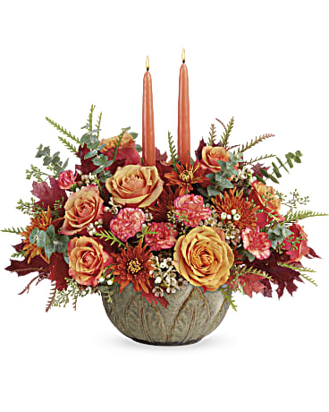 Teleflora S Artisanal Autumn Centerpiece Bouquet Teleflora