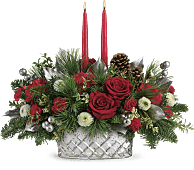 Teleflora's Merry Mercury Centerpiece