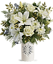 Teleflora's White Snowflake Bouquet Flowers