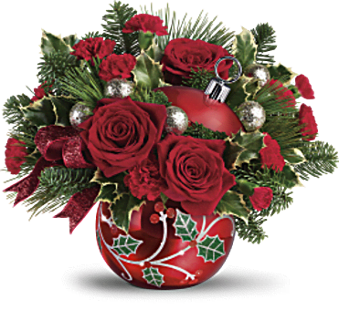 Teleflora's Deck The Holly Ornament Bouquet