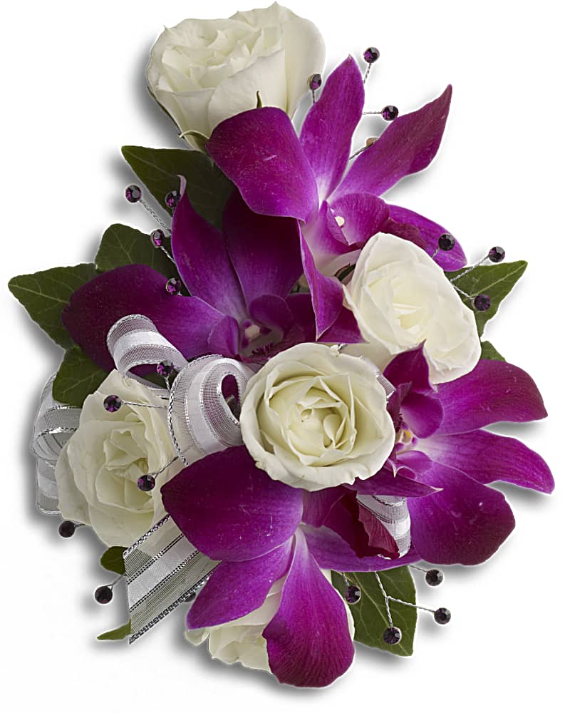 Fancy Orchids And Roses Wristlet Corsage Teleflora