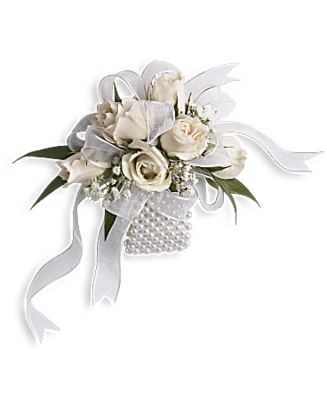White Whisper Wristlet Corsage - Teleflora