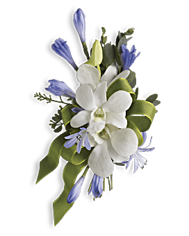 Blue and White Elegance Corsage Corsage