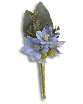 Hero's Blue Boutonniere Boutonniere