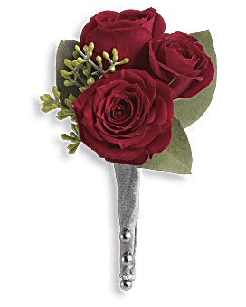Red | Boutonnieres | Kings Red Rose Boutonniere | Same Day Flower Delivery by Teleflora