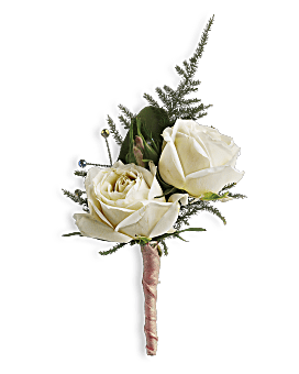 White Tie Boutonniere Boutonniere