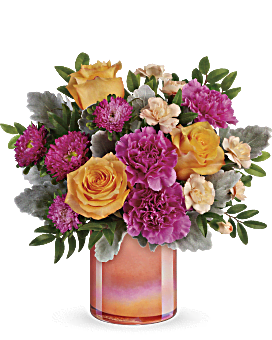 Flower Delivery By Teleflora, Multi-Colored, Mixed Bouquets, Teleflora's Perfect Spring Peach Bouquet