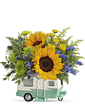 Multi-Colored , Mixed Bouquets , Retro Road Tripper Bouquet , Same Day Flower Delivery By Teleflora