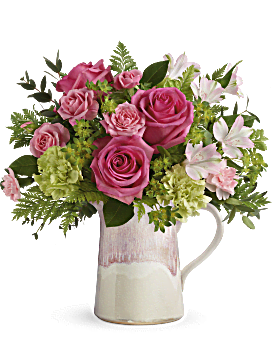 Pink Mixed Rose & Daisy Bouquet with Box – Flower Arrangements