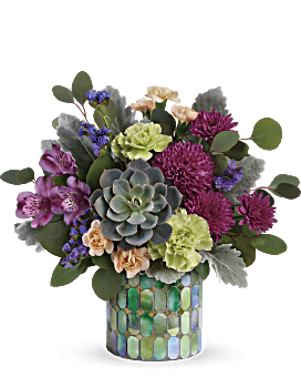 Purple, Mixed Bouquets, Marvelous Mosaic Bouquet,  Flower Delivery By Teleflora