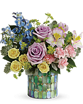 Stained Glass Blooms Bouquet , Mixed Bouquets , Same Day Flower Delivery , Multi-Colored , Teleflora