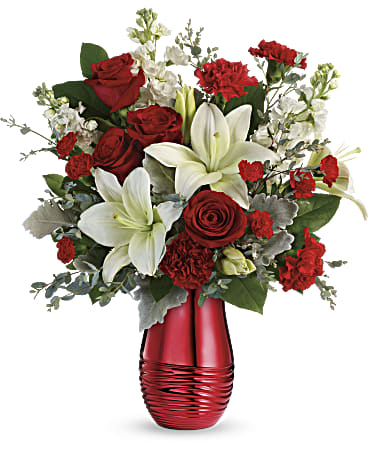 Teleflora's Radiantly Rouge Bouquet Bouquet